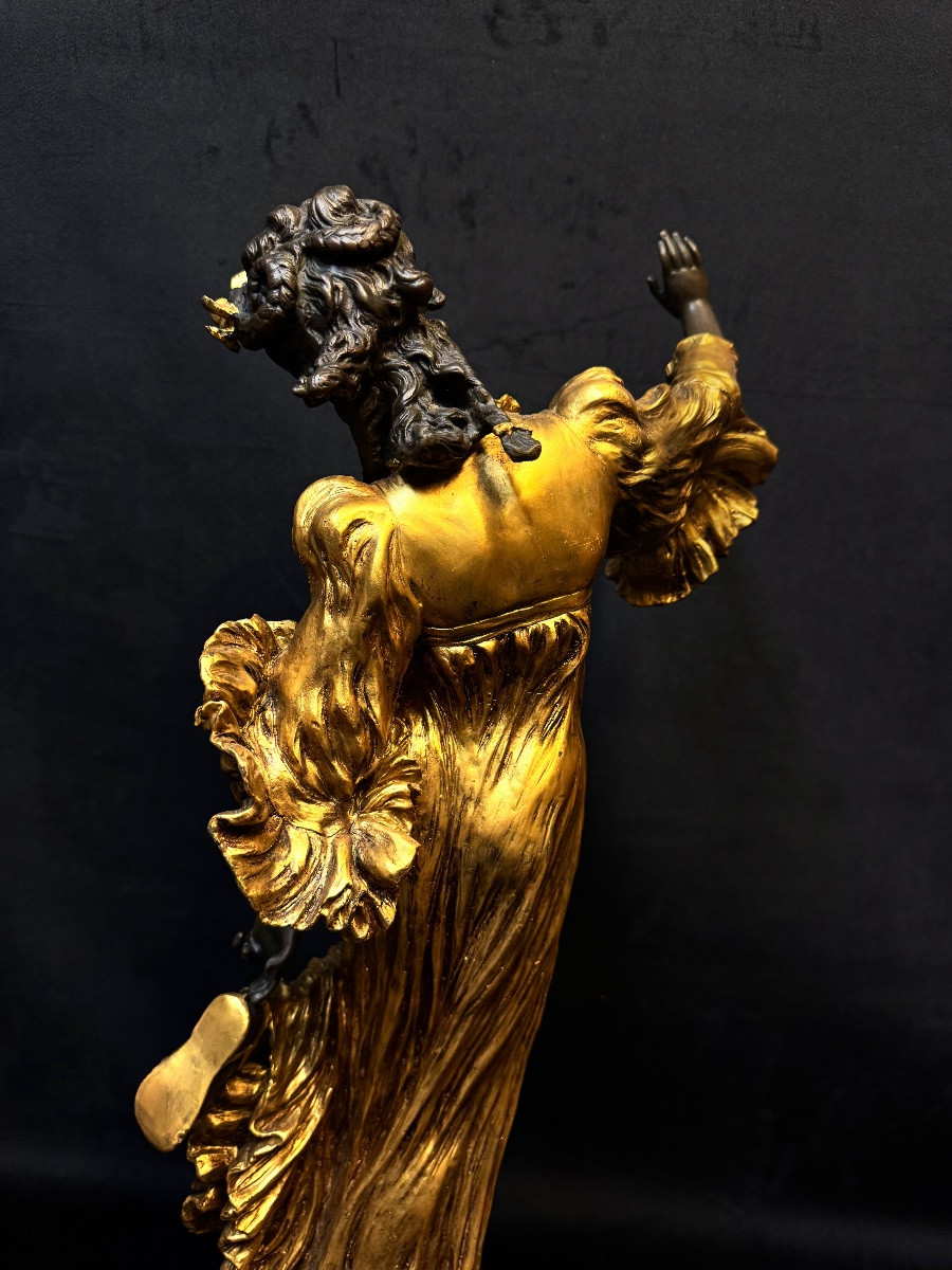 Gilded Bronze And Brown Patina Sculpture - Milo (1893–1970) – 59 Cm-photo-3