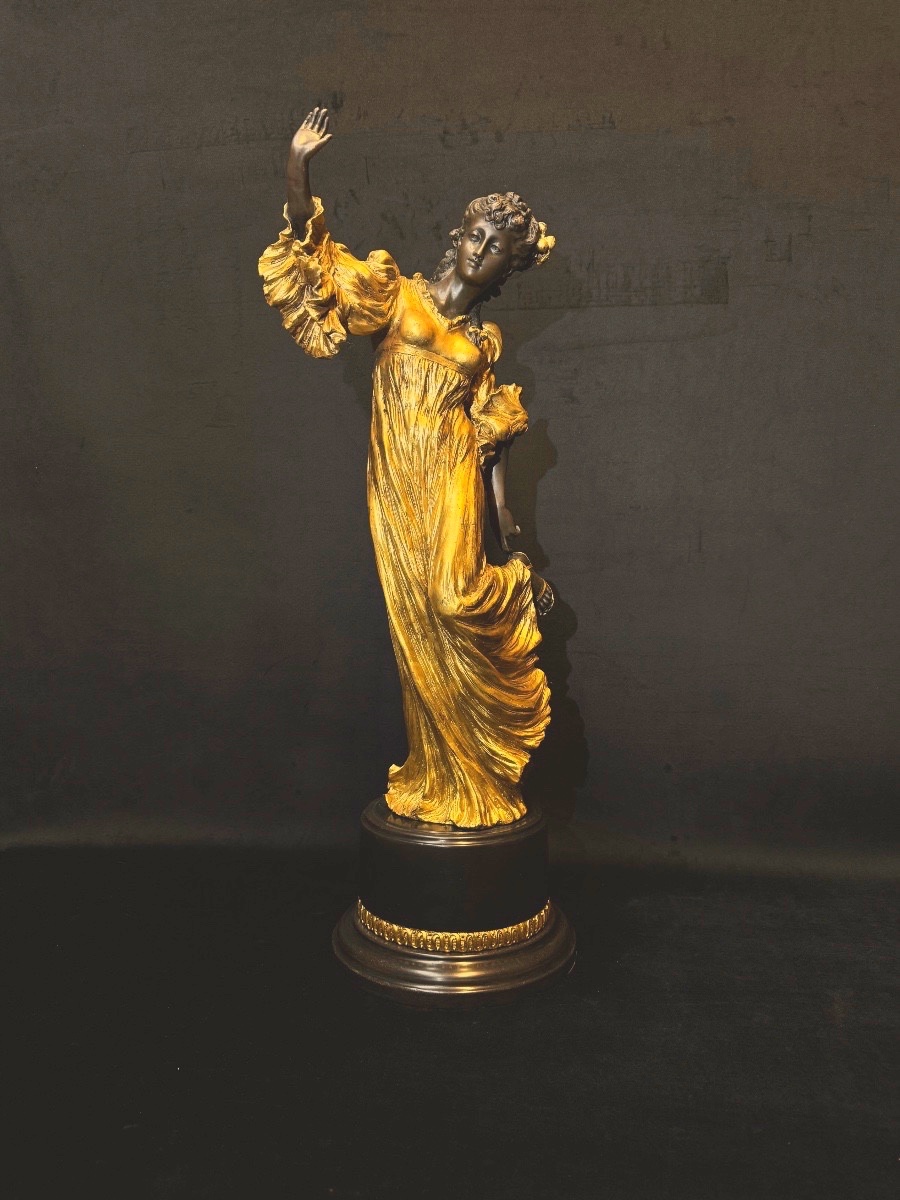 Gilded Bronze And Brown Patina Sculpture - Milo (1893–1970) – 59 Cm