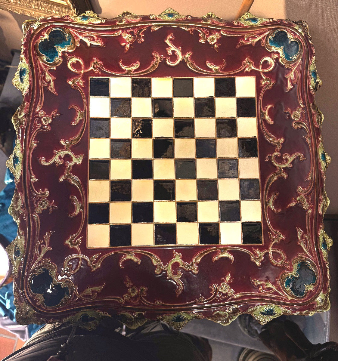 Wilhelm Schiller & Son Earthenware Chess Table-photo-1