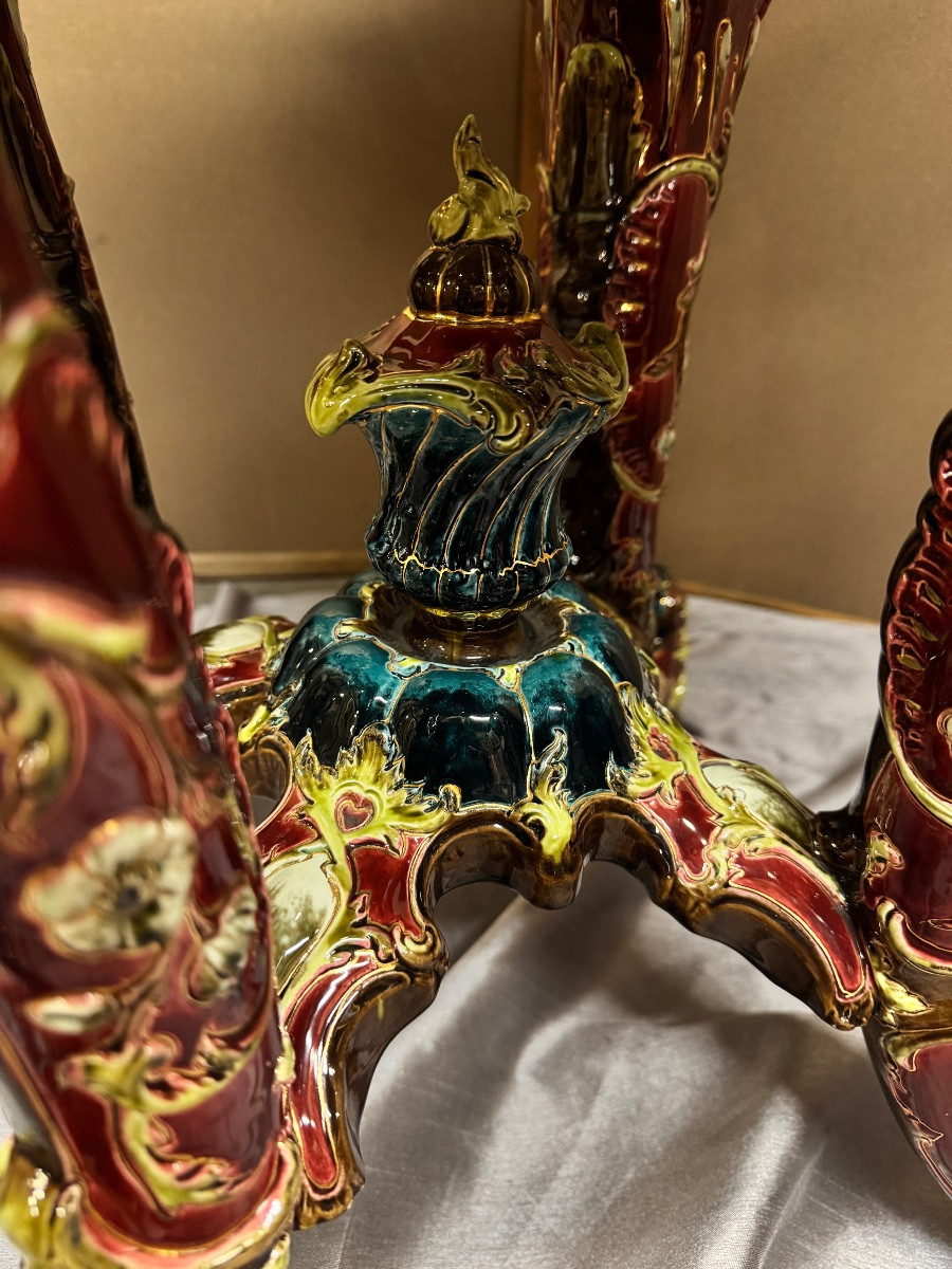 Wilhelm Schiller & Son Earthenware Chess Table-photo-2