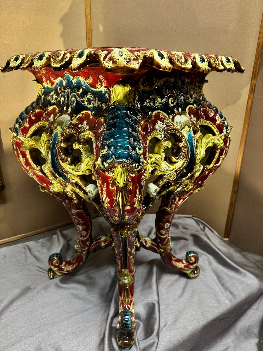 Wilhelm Schiller & Son Earthenware Chess Table-photo-3