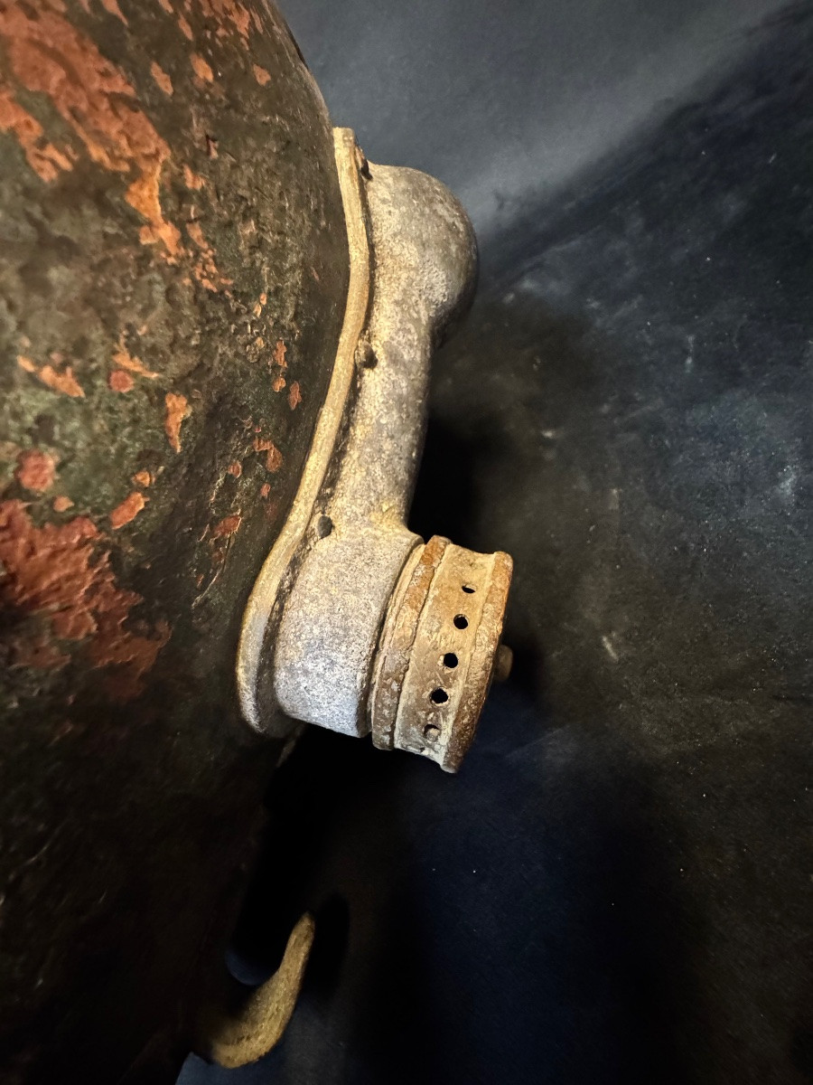 Casque de scaphandrier ancien en cuivre et laiton -photo-5