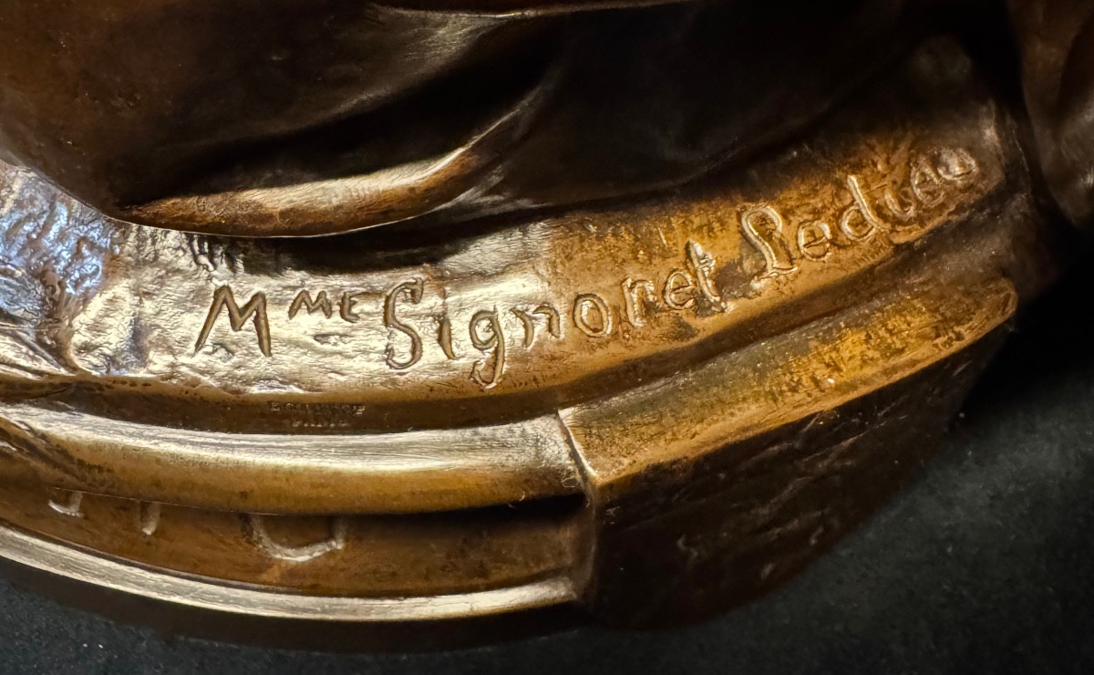 Mrs. Signoret-sedieu – Joan Of Arc – Large Bronze 65 Cm – E. Colin Paris-photo-2