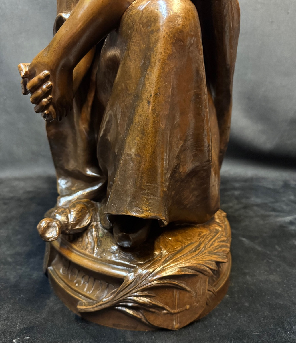 Mrs. Signoret-sedieu – Joan Of Arc – Large Bronze 65 Cm – E. Colin Paris-photo-1