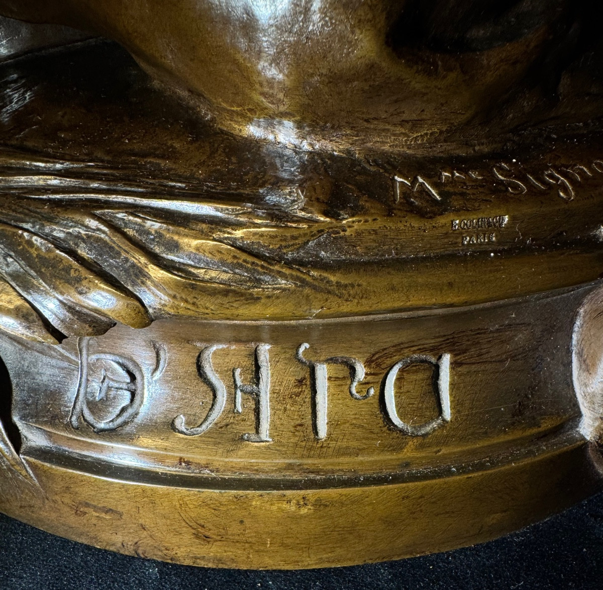Mrs. Signoret-sedieu – Joan Of Arc – Large Bronze 65 Cm – E. Colin Paris-photo-2