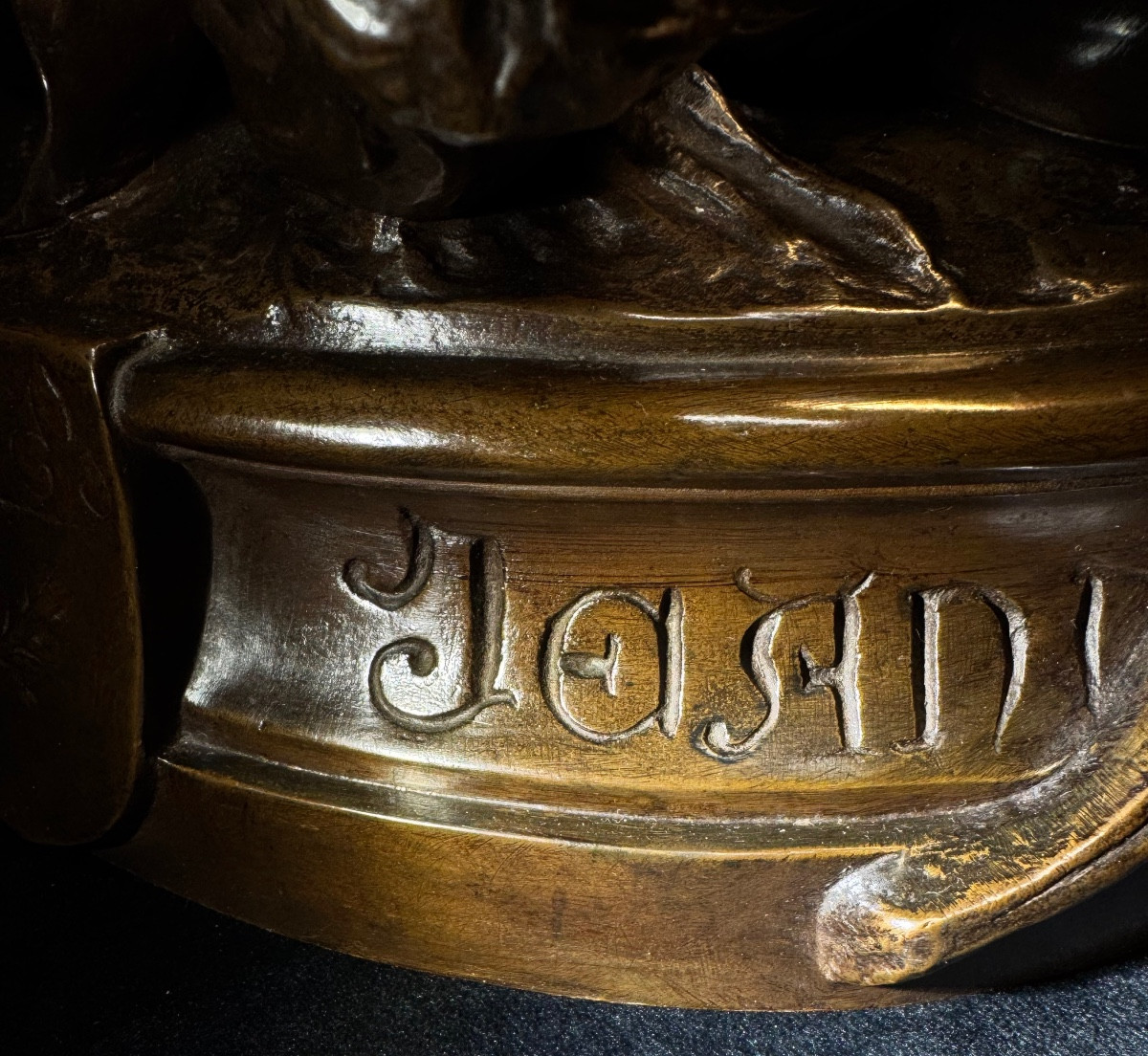 Mrs. Signoret-sedieu – Joan Of Arc – Large Bronze 65 Cm – E. Colin Paris-photo-3