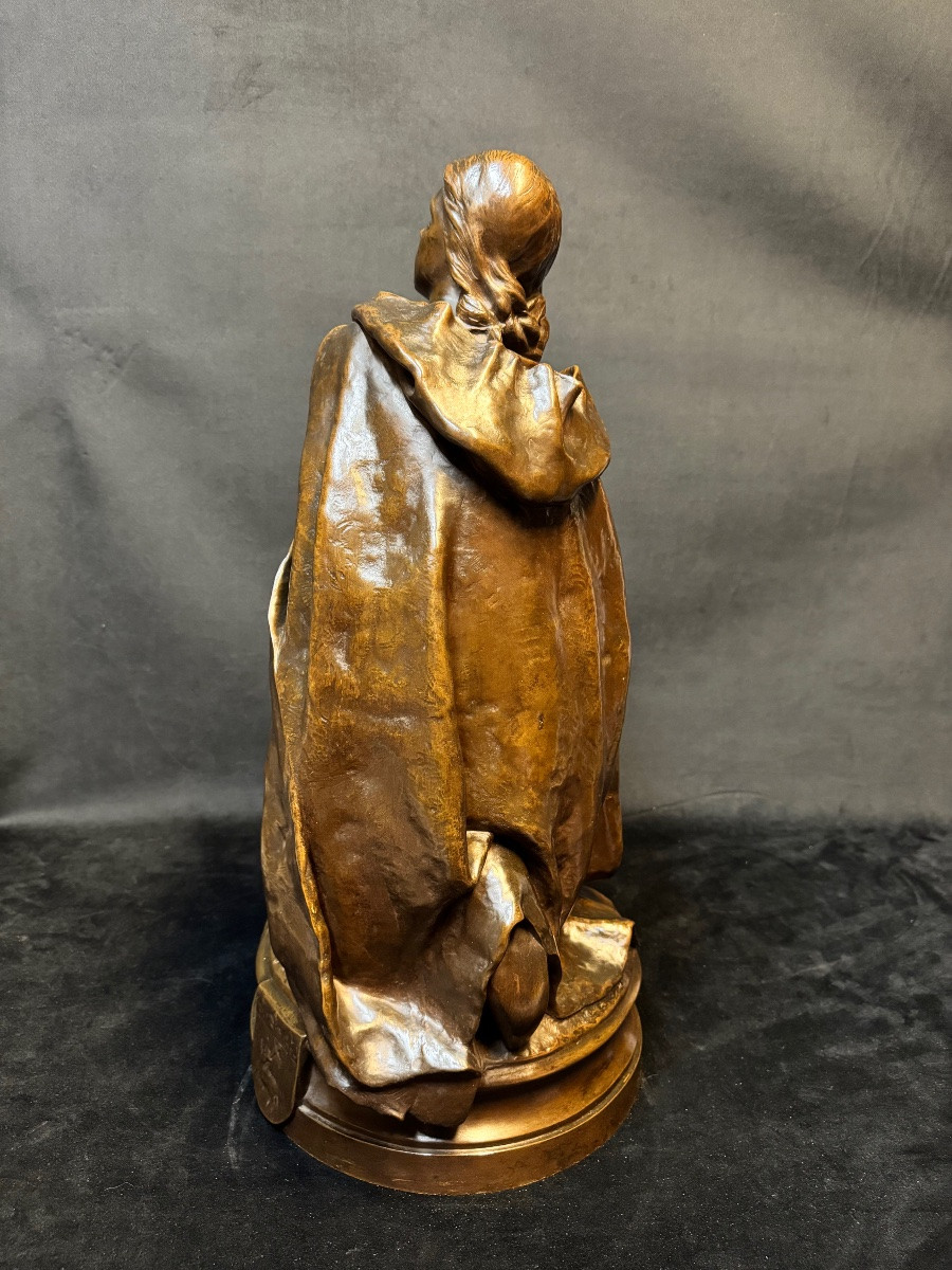 Mrs. Signoret-sedieu – Joan Of Arc – Large Bronze 65 Cm – E. Colin Paris-photo-4