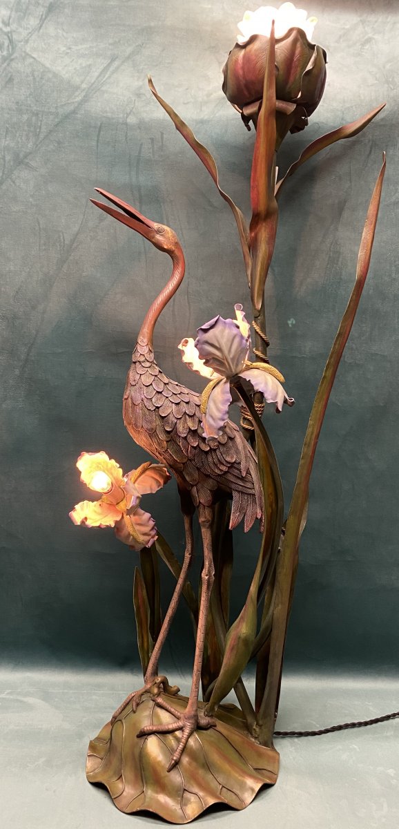 Lampadaire en bronze   Art-nouveau 