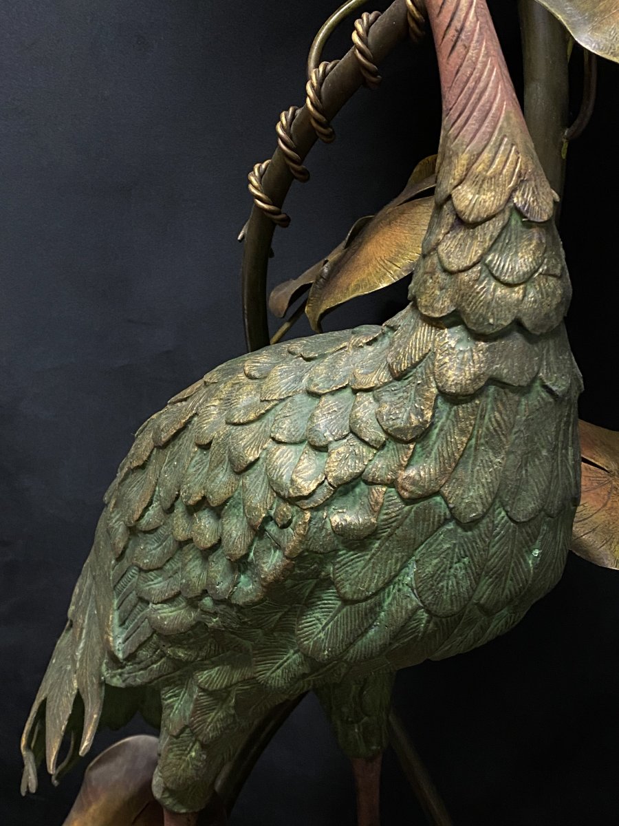 Bronze Lamp “wader” Art- Nouveau-photo-1