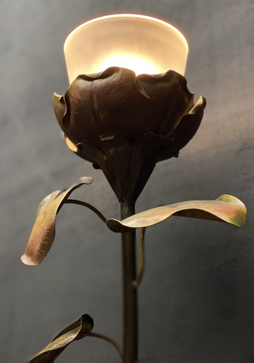 Bronze Lamp “wader” Art- Nouveau-photo-2