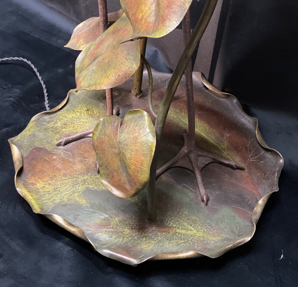 Bronze Lamp “wader” Art- Nouveau-photo-4