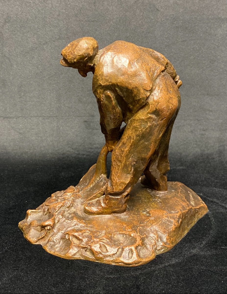 Sculpture en bronze signée Mednat -photo-1