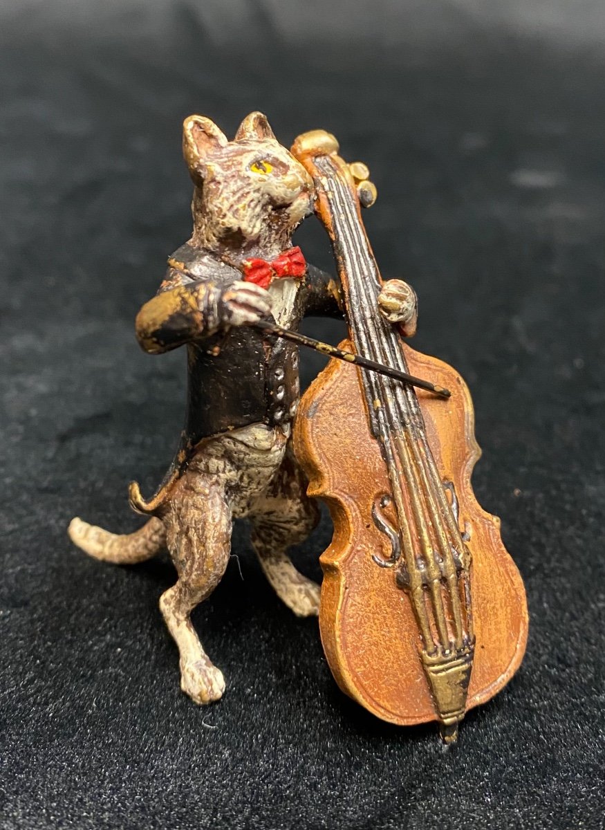Orchestre de chats en bronze de Vienne -photo-5