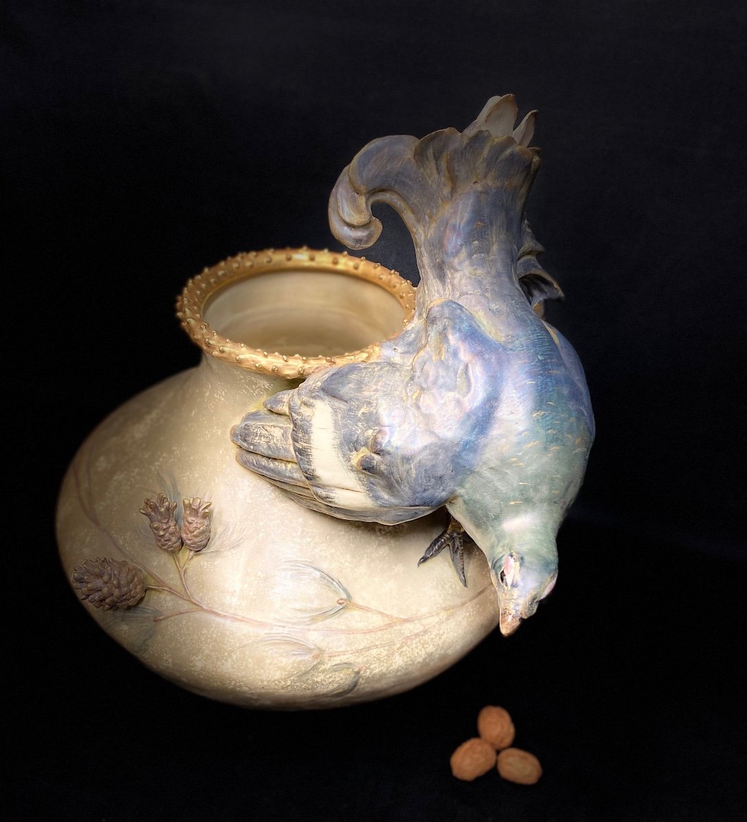 Vase  “ au Tétras Lyre ” Amphora Turn Tepliz -photo-4