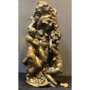 Bronze Group By Léon Ernest Drivier Art-déco Period 