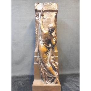 Bronze 95 cms, « La Pensée » par Henri Chapu, fondeur Barbedienne.