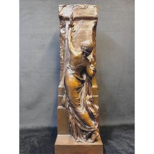 Bronze 95 cms, « La Pensée » par Henri Chapu, fondeur Barbedienne.