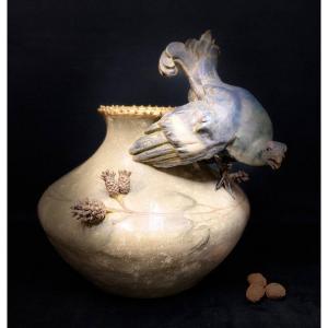Vase  “ au Tétras Lyre ” Amphora Turn Tepliz 
