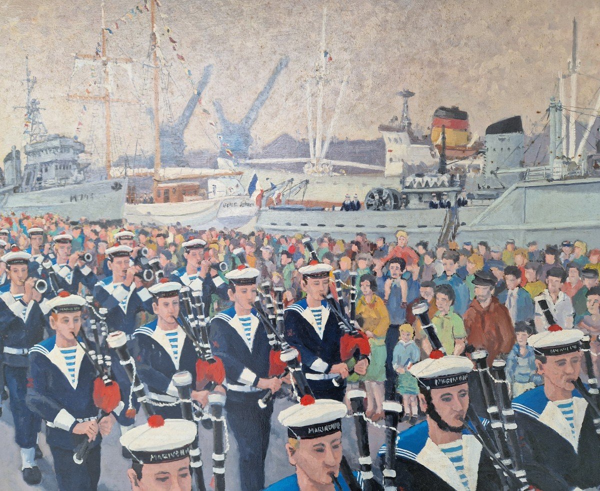 The Navy In Celebration By Louis Panel