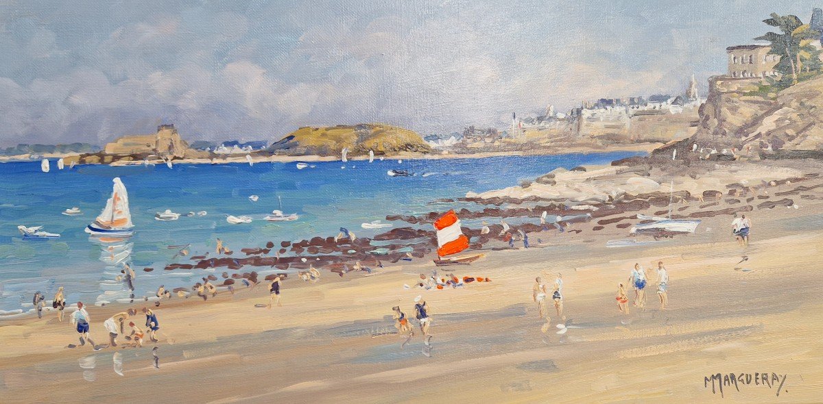 Saint Enogat Beach Near Dinard De Margueray 