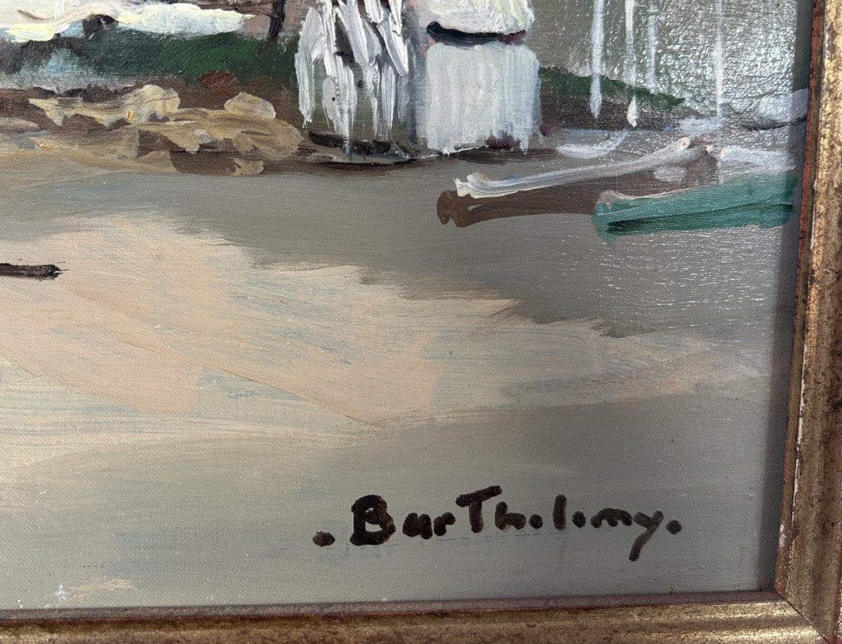 Gérard Barthélemy, environ de Dieppe, huile sur toile-photo-3