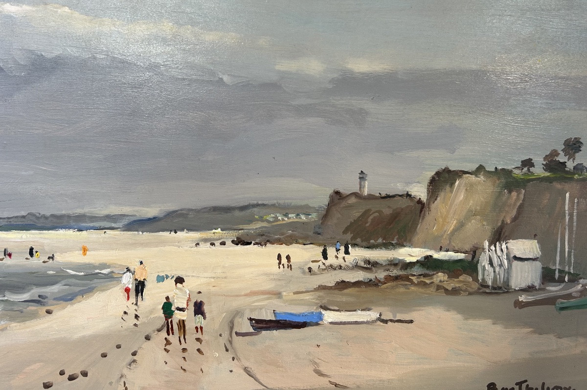 Gérard Barthélemy, environ de Dieppe, huile sur toile-photo-4