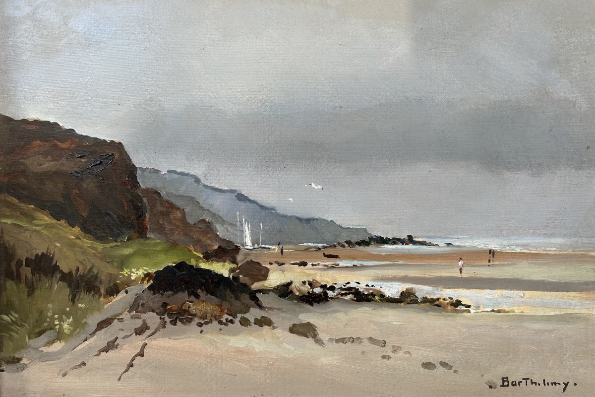 Gérard Barthélemy, White Sail, Oil On Canvas-photo-2