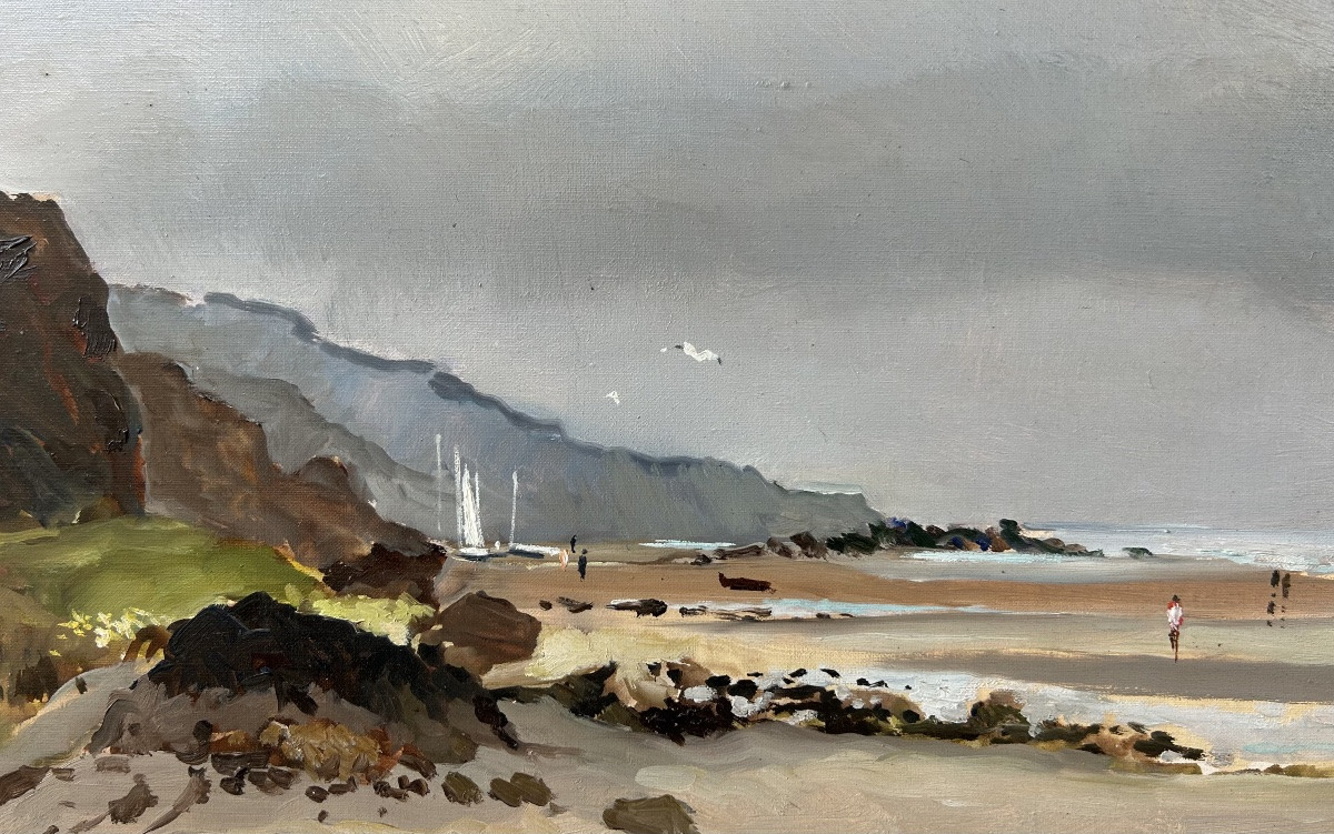 Gérard Barthélemy, White Sail, Oil On Canvas-photo-3