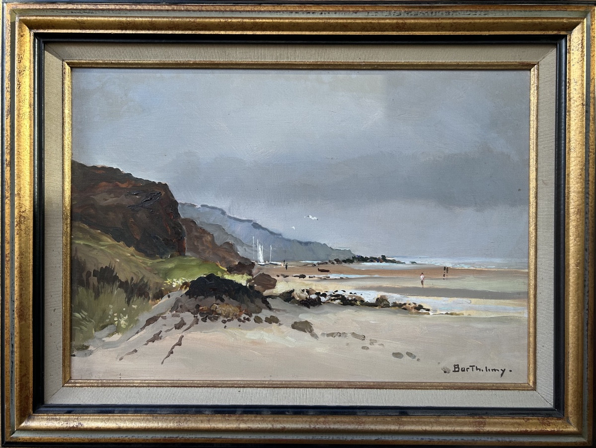 Gérard Barthélemy, White Sail, Oil On Canvas