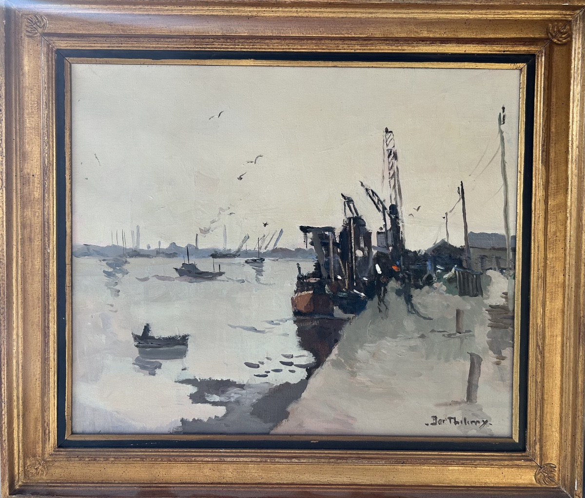 Gérard Barthélemy, Etaples-sur-mer, Oil On Canvas