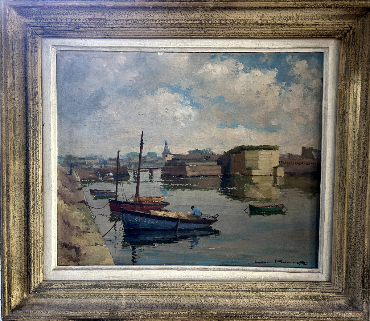 Léo Pernès, Concarneau, huile sur toile