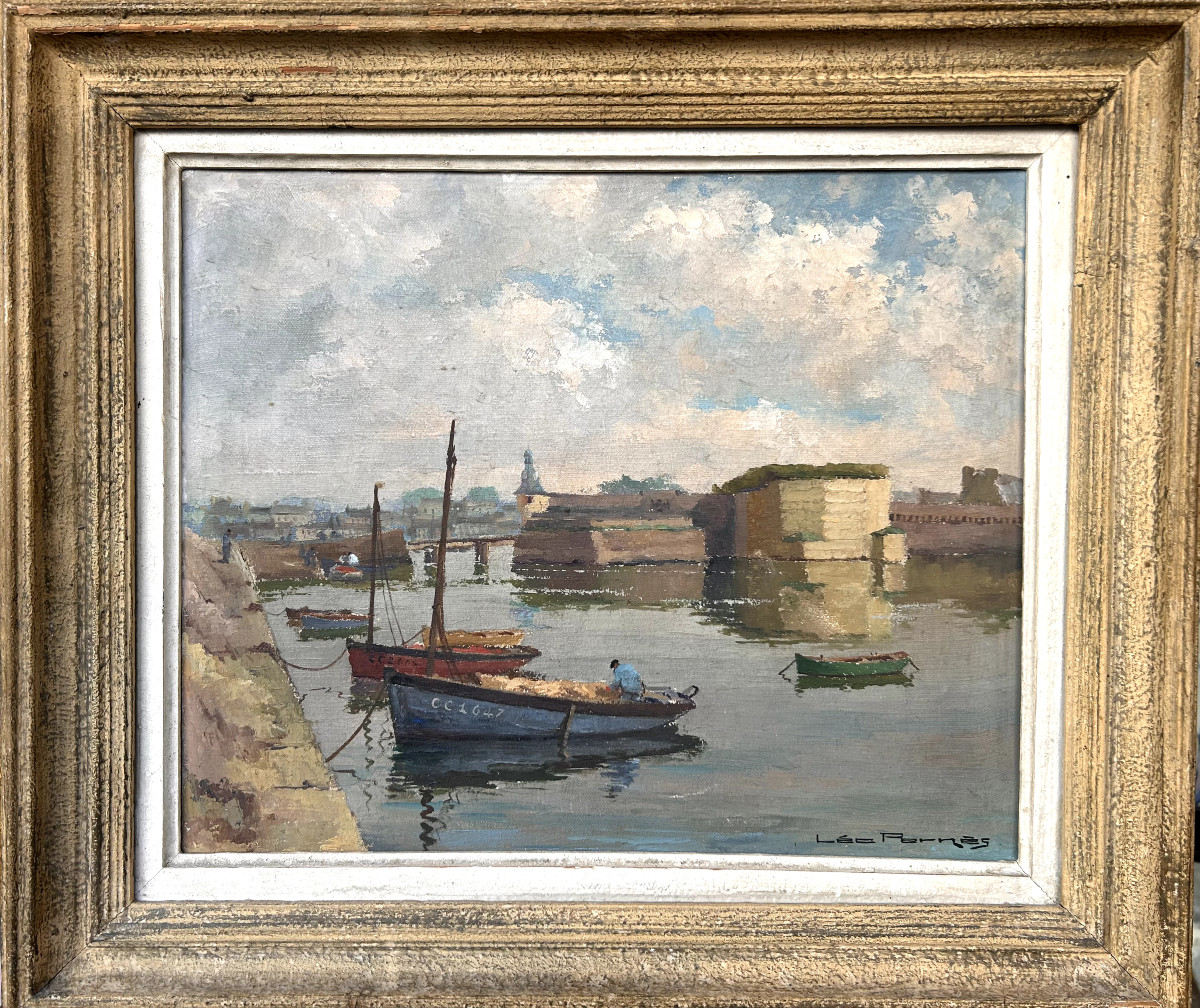 Léo Pernès, Concarneau, huile sur toile