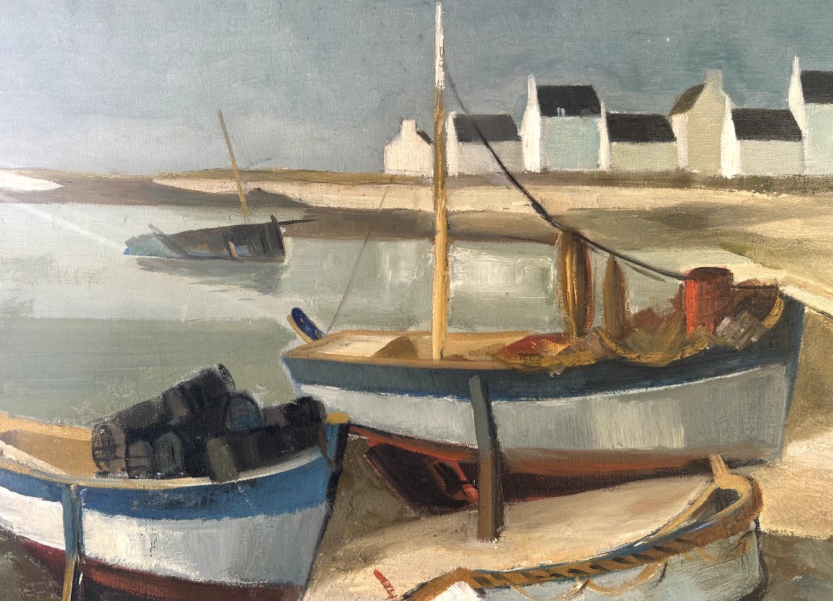 Jean Le Guennec, Morbihan, huile sur toile-photo-2