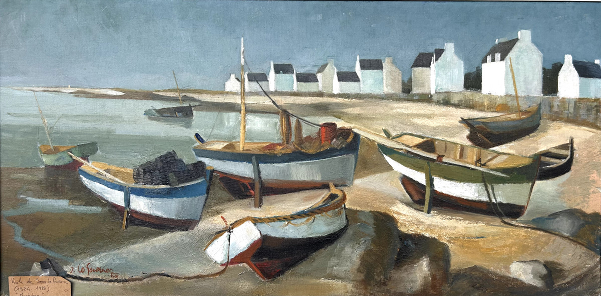 Jean Le Guennec, Morbihan, huile sur toile-photo-4