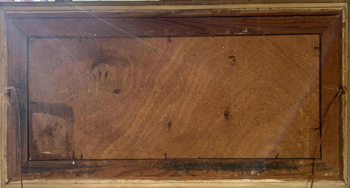 Pierre Plouhinec, Cale de l'Île Tudy, huile sur bois-photo-1