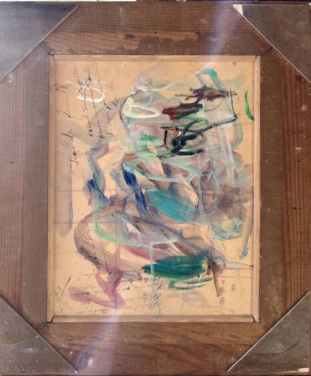 Jean la ferraille, gouache sur panneau, signér CC-photo-2