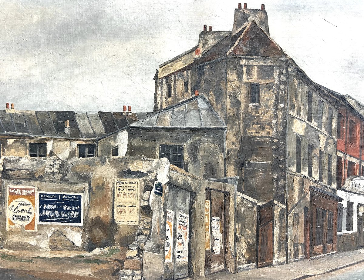 Germain Delatousche, Rue Esquirol Paris 13th, Oil On Canvas-photo-2