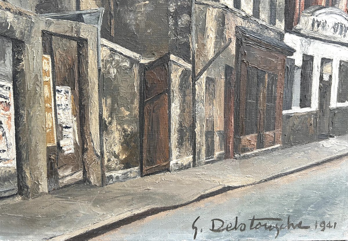 Germain Delatousche, Rue Esquirol Paris 13th, Oil On Canvas-photo-4