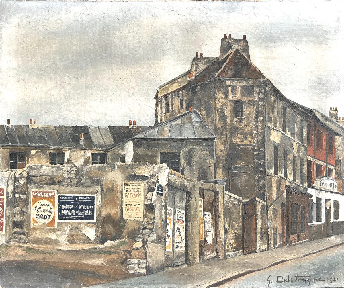 Germain Delatousche, Rue Esquirol Paris 13th, Oil On Canvas