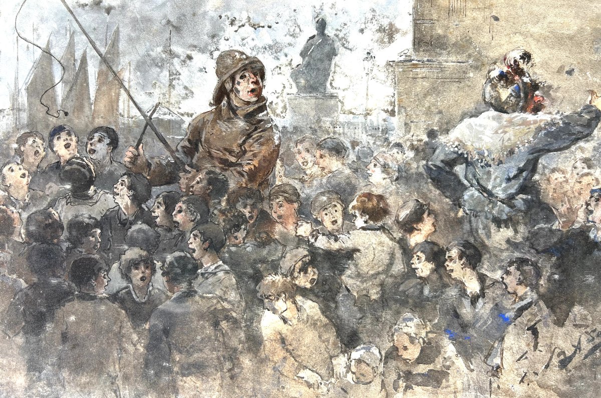Arthur Soclet, Carnaval De Dunkerque, Gouache-photo-3