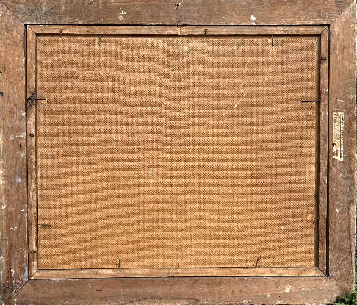 Lucien Bénière, Maison dans un jardin, huile sur panneau-photo-1