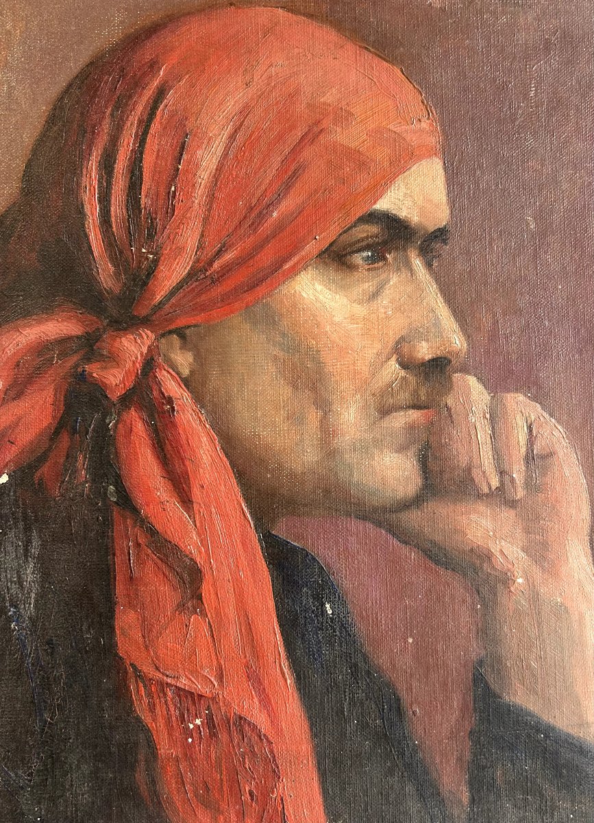Portrait Of A Privateer, Oil On Wood, Anonymous-photo-3
