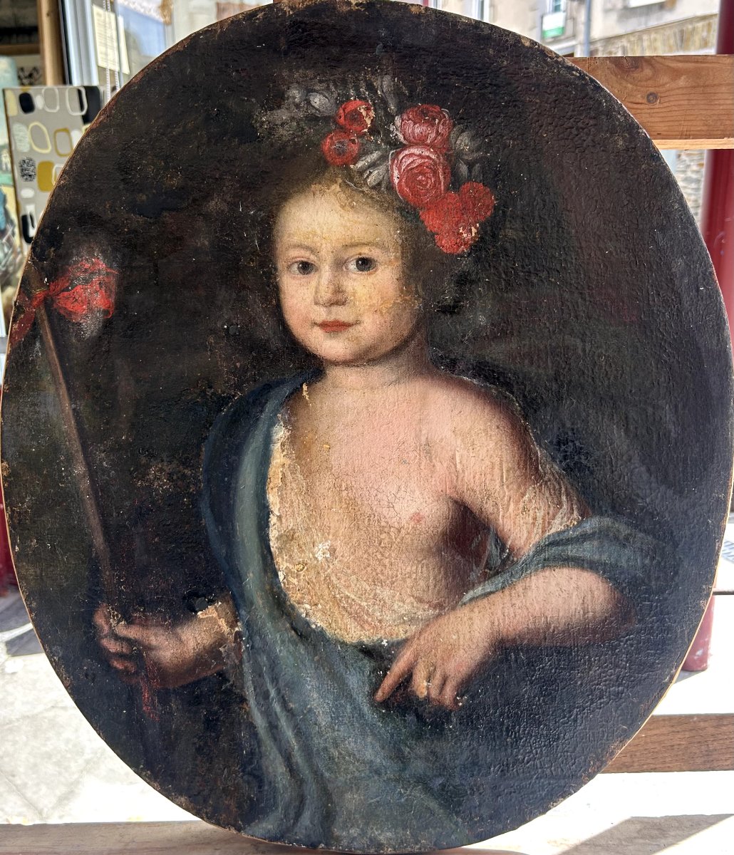Portrait d'enfant, attribué à François de Troy, huile sur toile