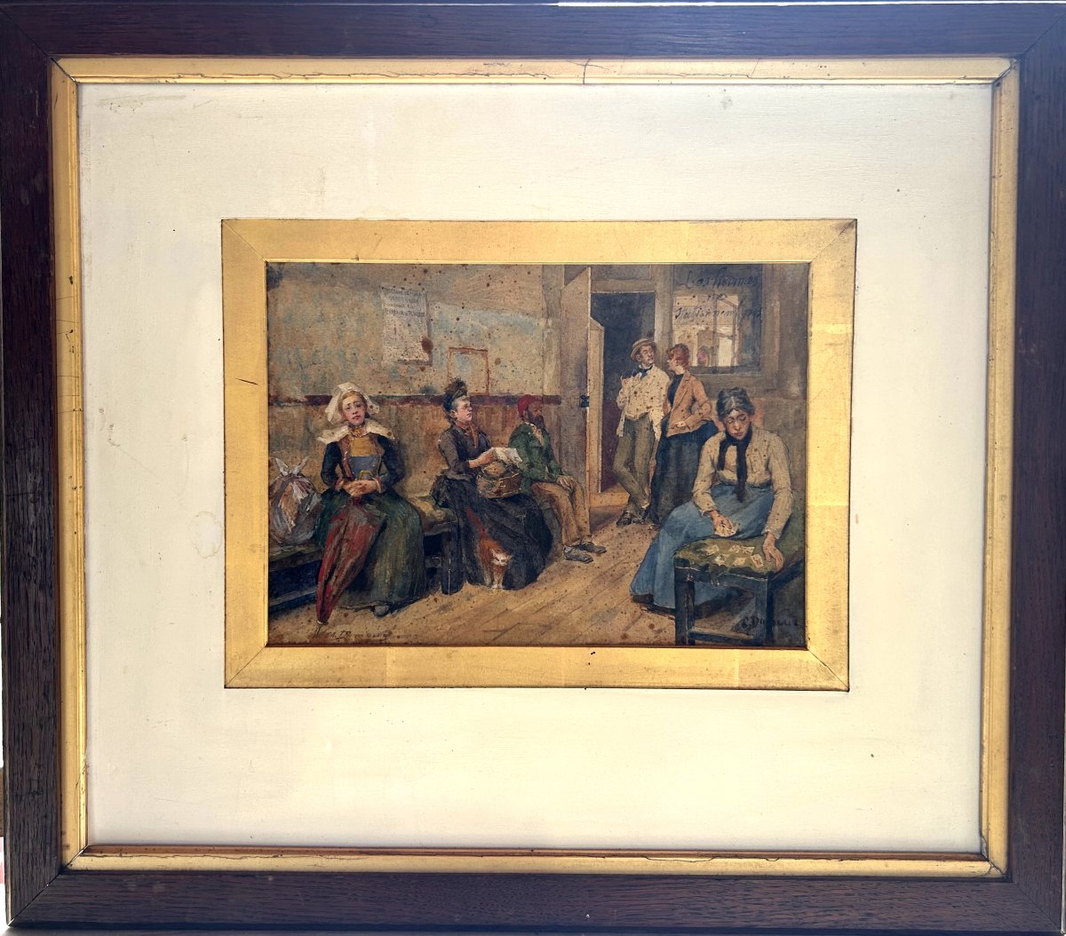 Charles Damon (?), The Employment Agency, Watercolor