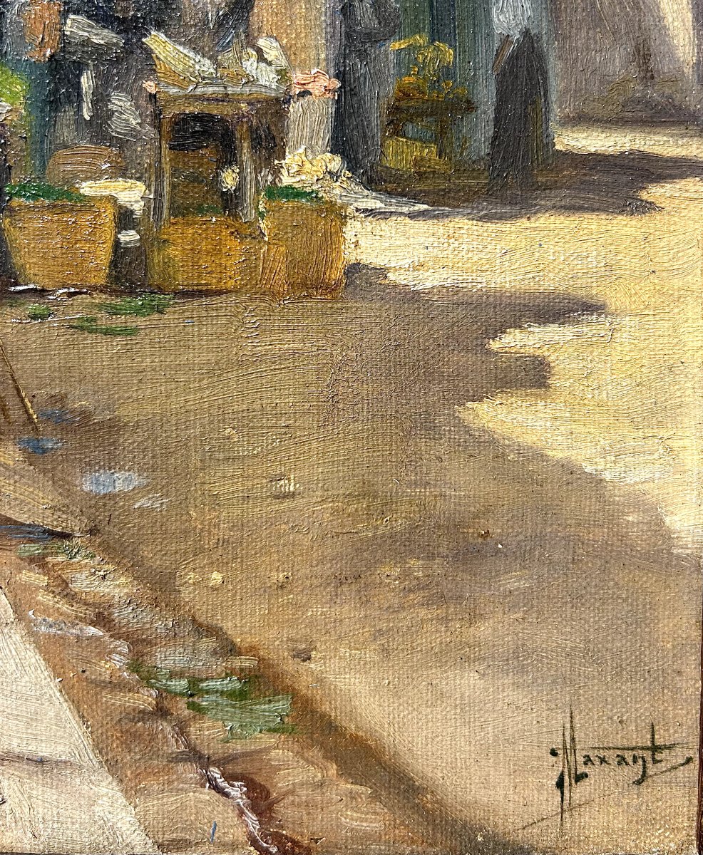 Maxant, City Bazaar, Oil On Canvas-photo-4
