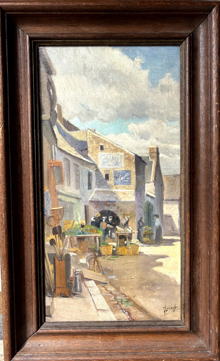 Maxant, City Bazaar, Oil On Canvas