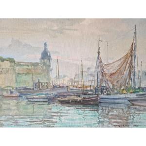 Marine Painting. The Walled City Of Concarneau 