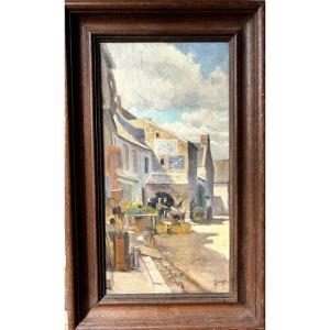 MAXANT, Bazar de ville, huile sur toile