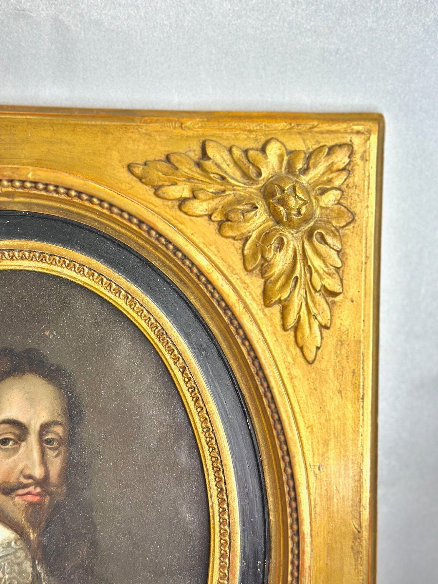 Copperplate Portrait Of Charles I, King Of England – 17th Century-photo-2