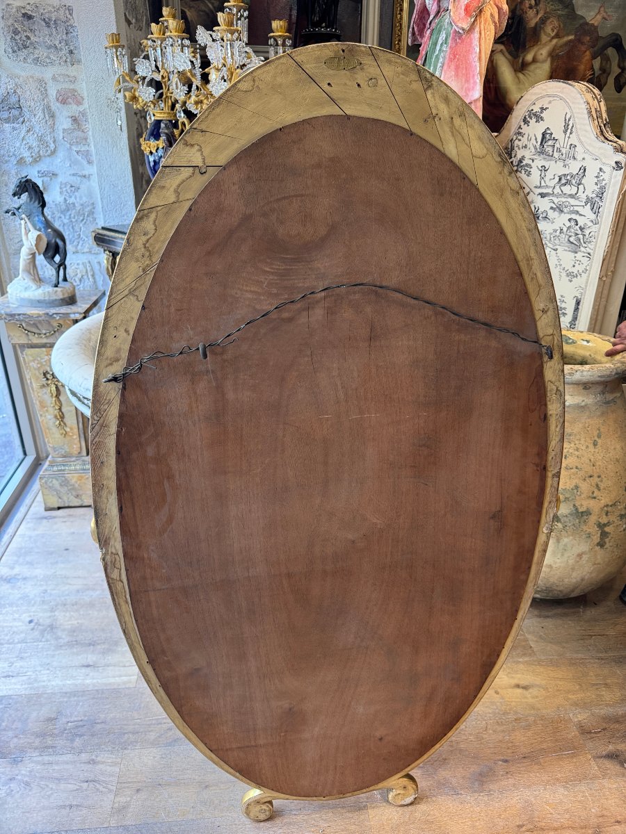 Miroir en bois doré -photo-4